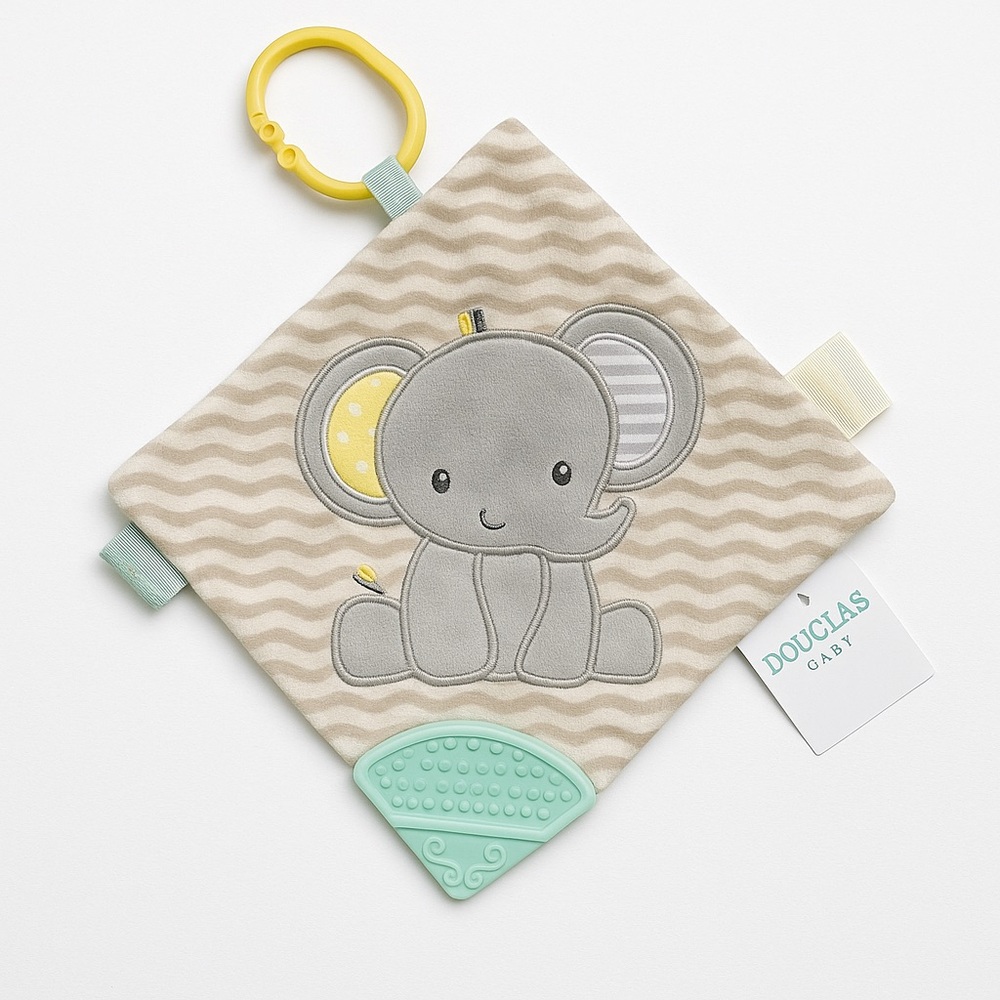DOUGLAS BABY Elephant Activity Blanket – Teether Lovey Security Blanket Toy NWT